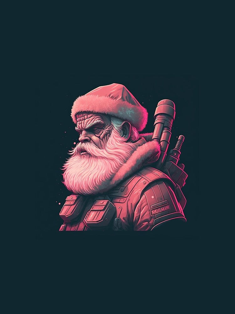 Vintage pink santa claus - Retro Pink Santa Claus - Christmas by ZAKAABDE2020