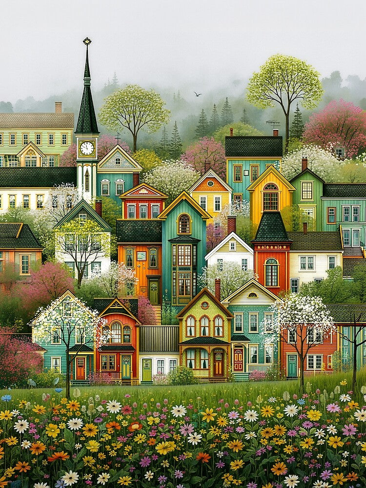 Hometown in Spring by Blue Horse Photo Magic