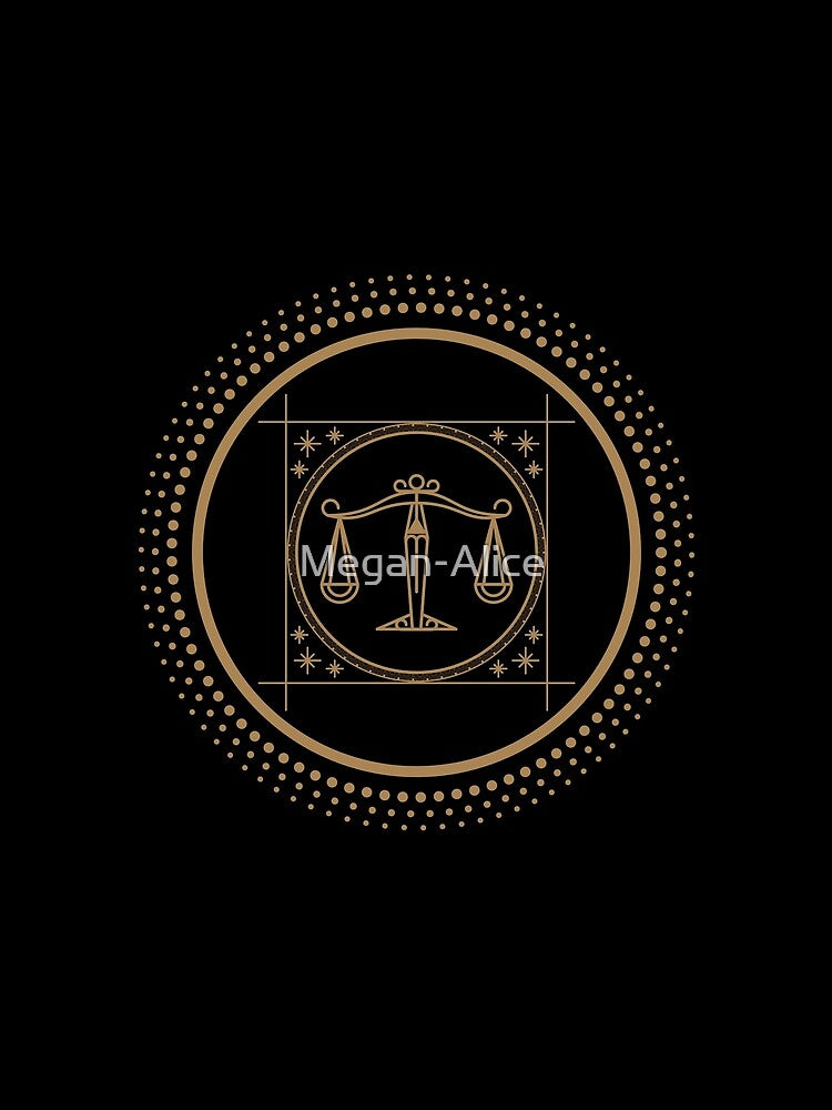 Modern Libra Zodiac Art | Luxury Astrology Print by Megan-Alice