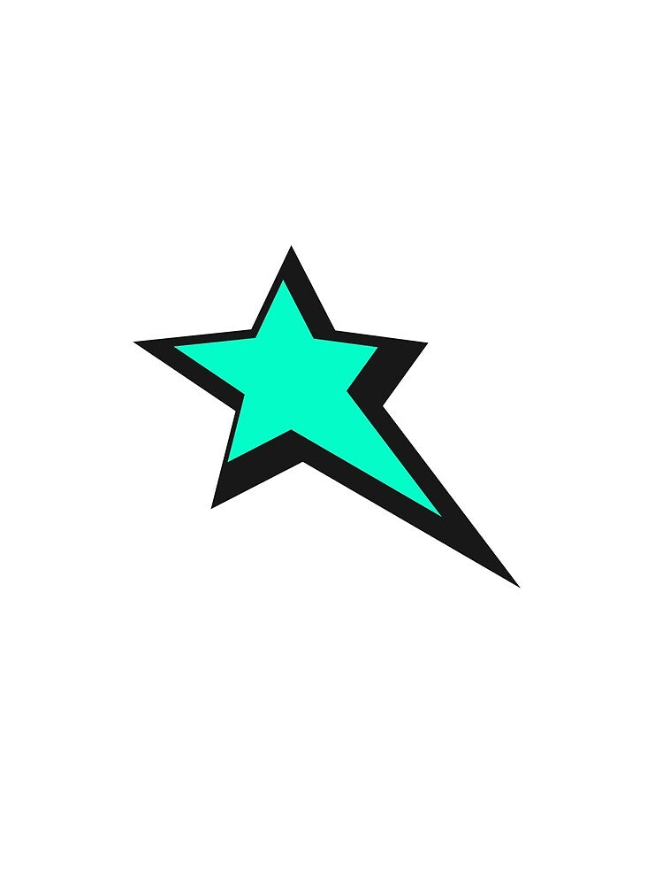 Graphic Y2K star mint and black by oxymorion