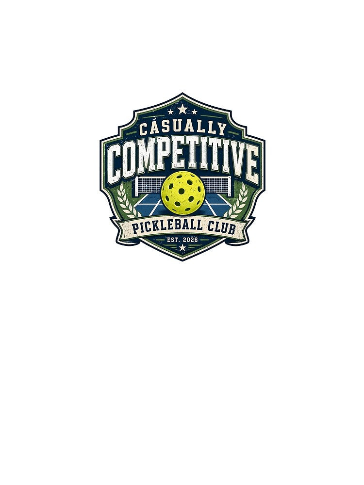 Casually Competitive Vintage Pickleball Club Badge Design by Soft Panic Studio