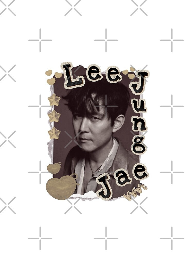 Retro Coffee Vibes Collage of Lee Jung-jae Korean Drama Actor Scrapbook Collage Cozy Y2K Vintage Design by HELL0WBELLO