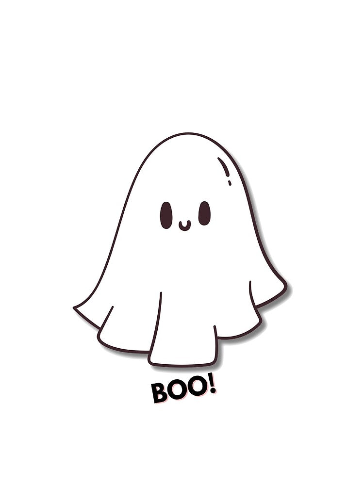 “Boo” Ghost – Fun and Adorable Halloween Design by MarcelaOliva