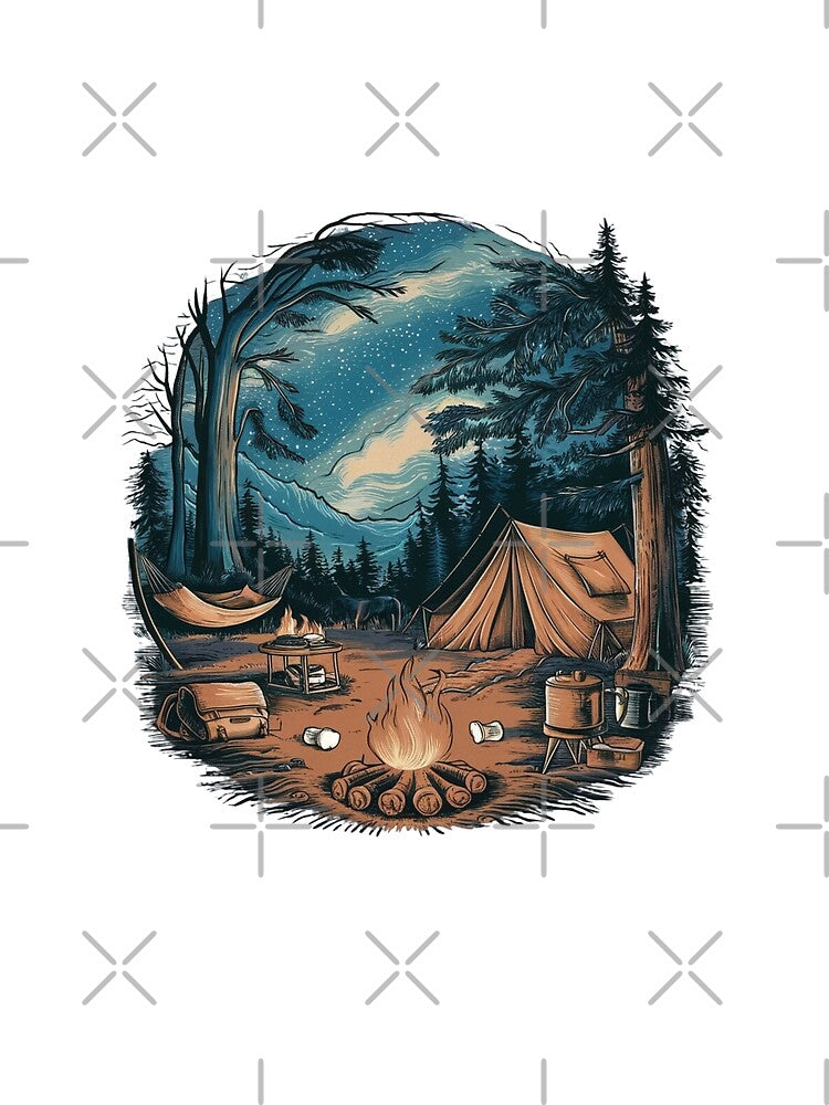 camping night under the stars by carcoseco