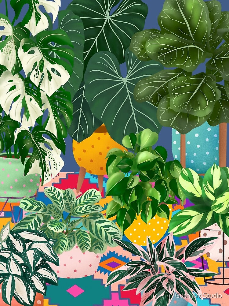 Colourful Bohemian Plant Room by Ana Moguš