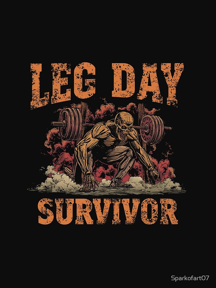 Leg Day Survivor | Retro 90s Bootleg Gym Workout Vintage Style by Sparkofart07