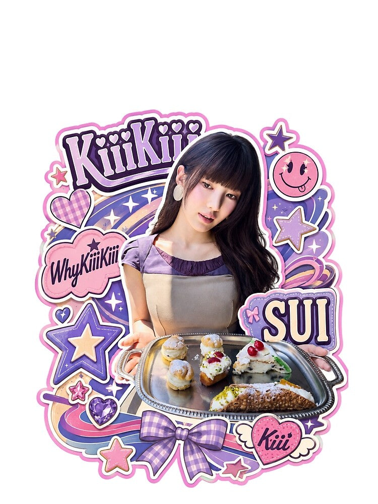Beautiful KiiiKiii Sui Y2K Star & Floral Collage Graphic by Valereekmerch