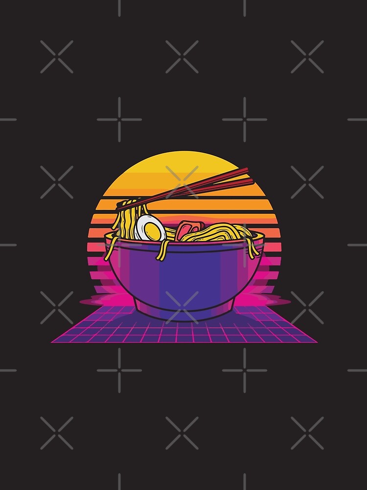Vintage retrowave ramen food style by HichamMissiame