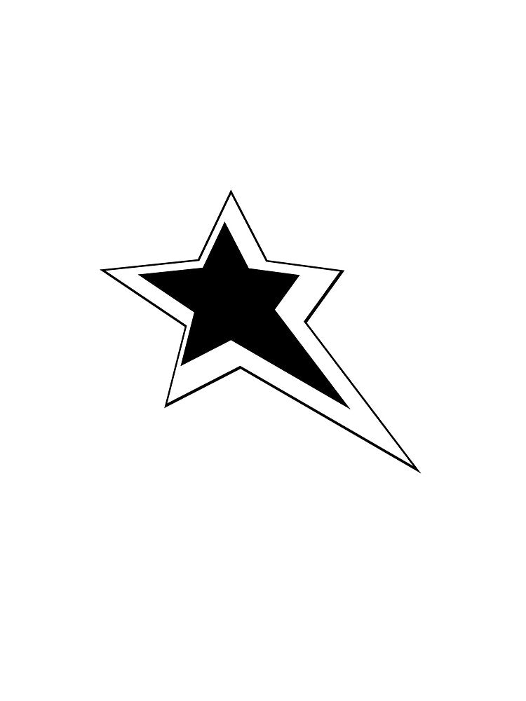 Graphic Y2K star white and black by oxymorion