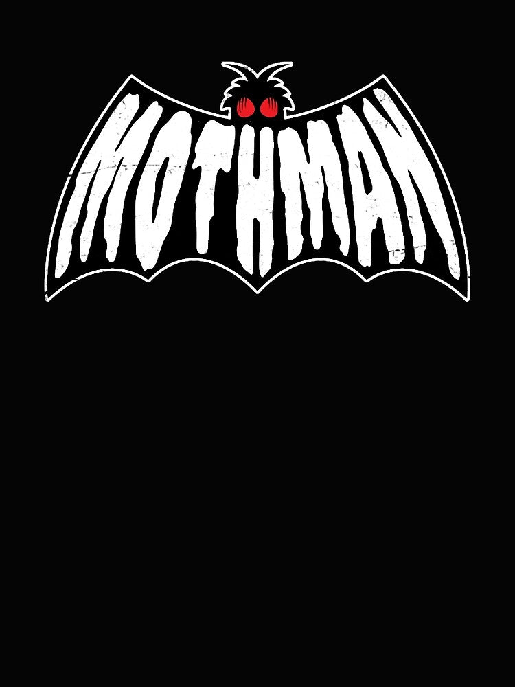 Vintage Mothman Logo Black & White by TarynRyan1