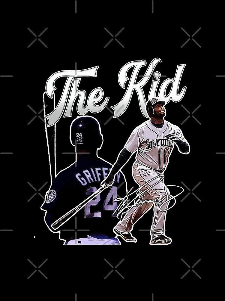 Ken Griffey Jr The Kid Seattle Baseball Legend Signature Vintage Retro 80s 90s Bootleg Rap Style by georgiyigsub