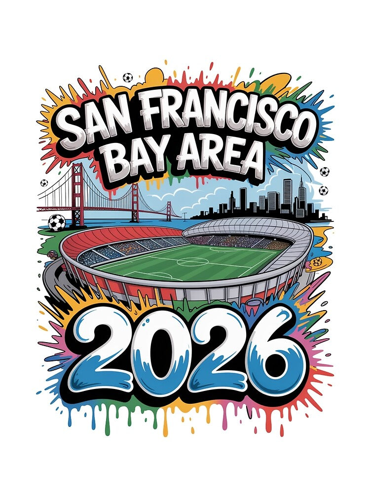 San Francisco Bay Area Golden Gate Stadium T-Shirt V5 by DarylWelsh2024