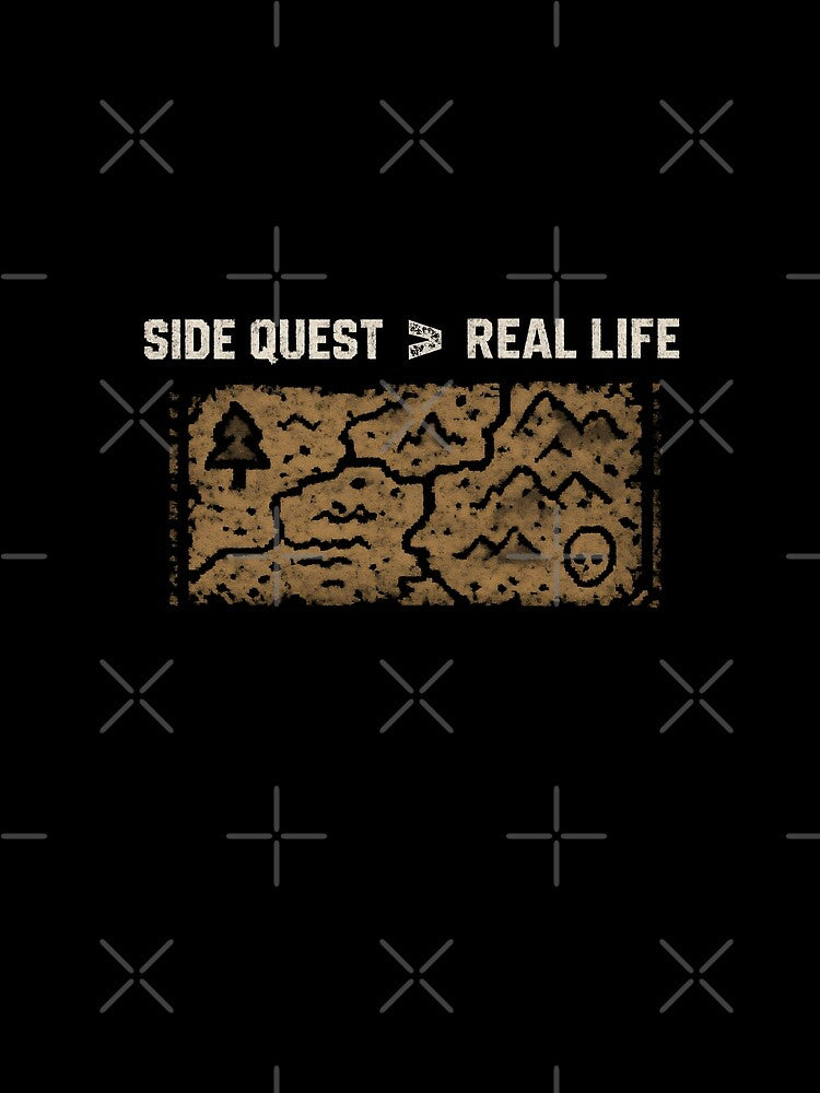 Funny Gamer - Side Quest > Real Life by DemureArtsy