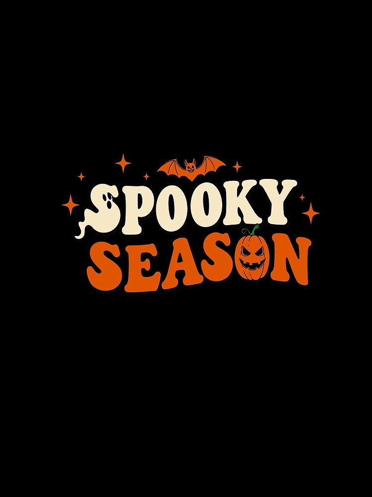 Spooky Season Halloween Ghost and Pumpkin Typography Design by Fadawich