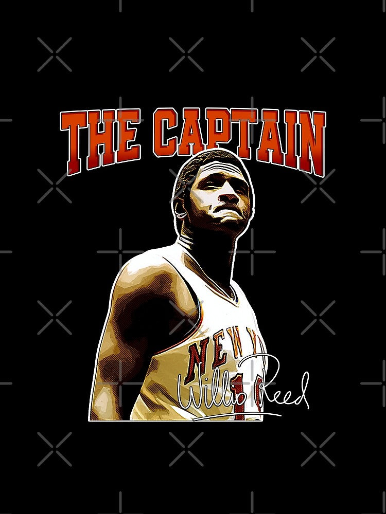 Willis Reed The Captain Basketball New York Legend Signature Vintage Retro 80s 90s Bootleg Rap Style by EllenMitchell