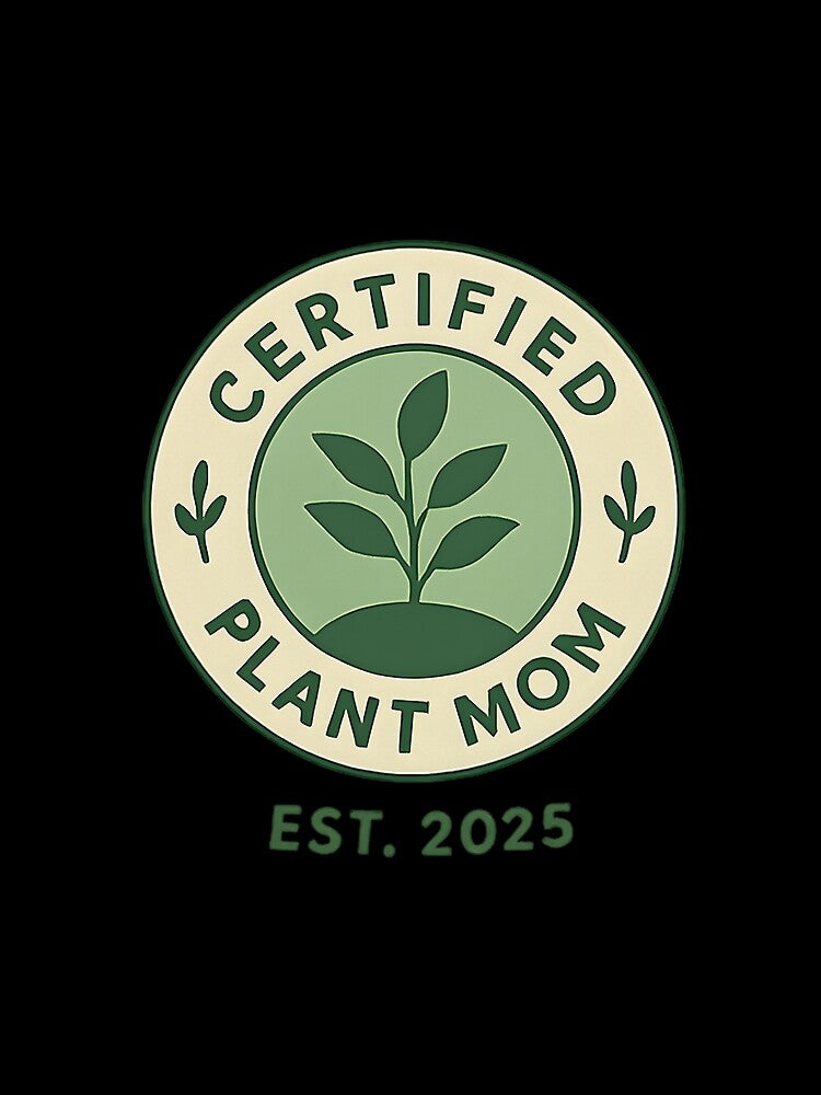 Certified Plant Mom Retro Badge Design by tcxvlzrifmq76