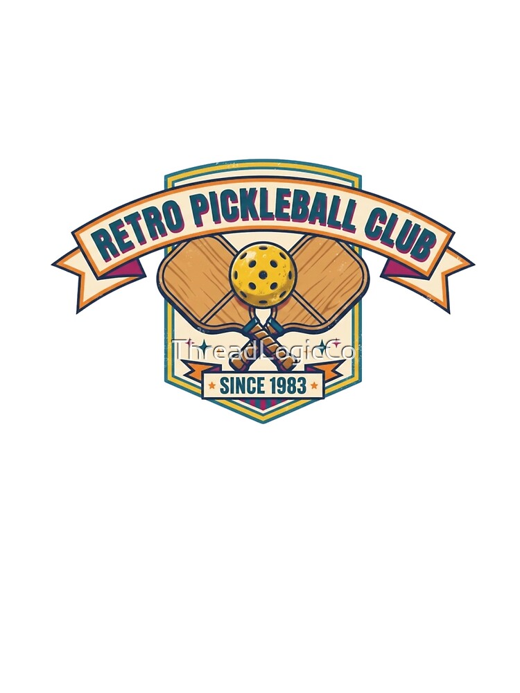 Vintage Pickleball Club Retro 80s Sports by ThreadLogicCo
