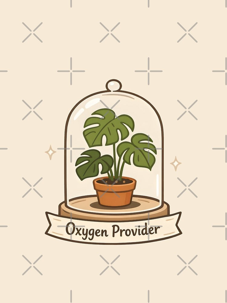 Oxygen Provider Monstera Botanical Minimalist Plant Lover by SplashTastic