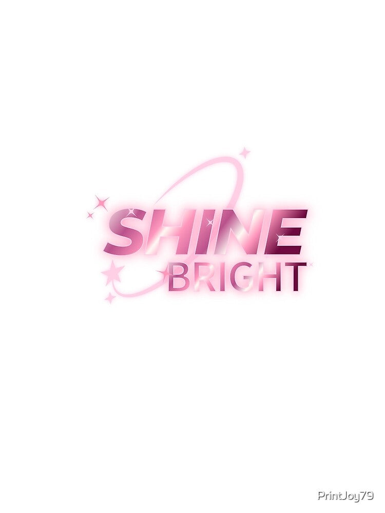 Shine Bright Pink Y2K Sparkle Design by PrintandJoy