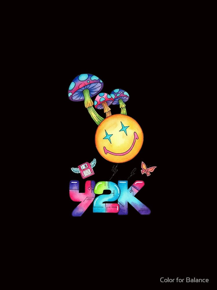 Y2K Smiley Mushroom Aesthetic Design by Color for Balance