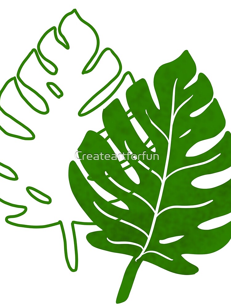 Monstera palm leaf design by Createartforfun