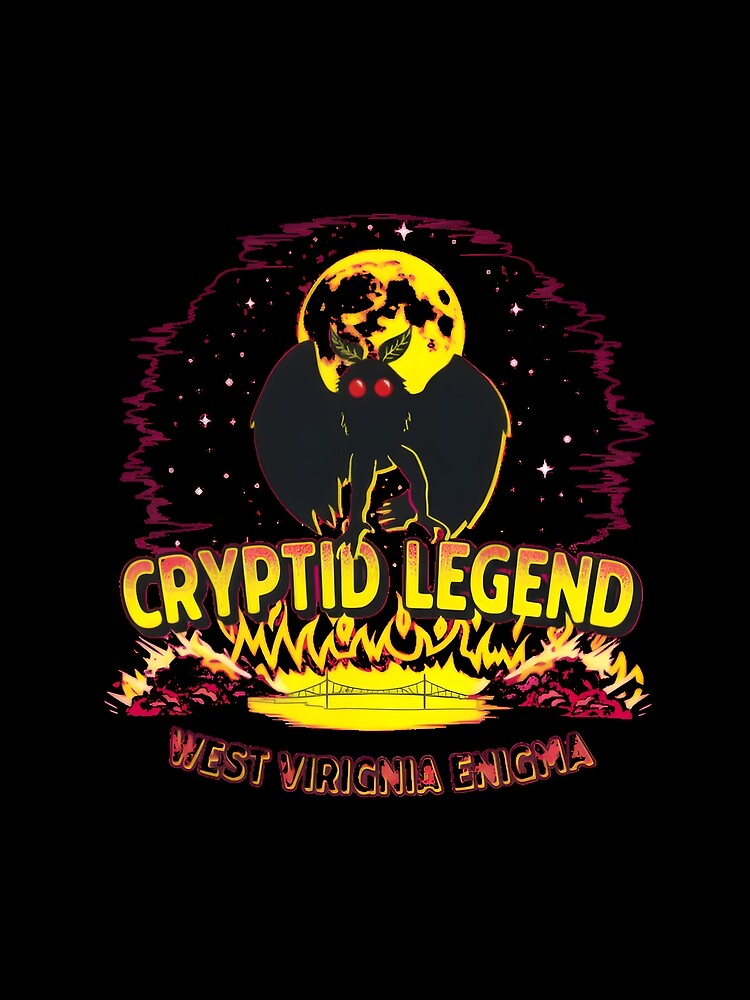 Cryptid Legend Mothman West Virginia Enigma Retro Design by AbcDigs Studio