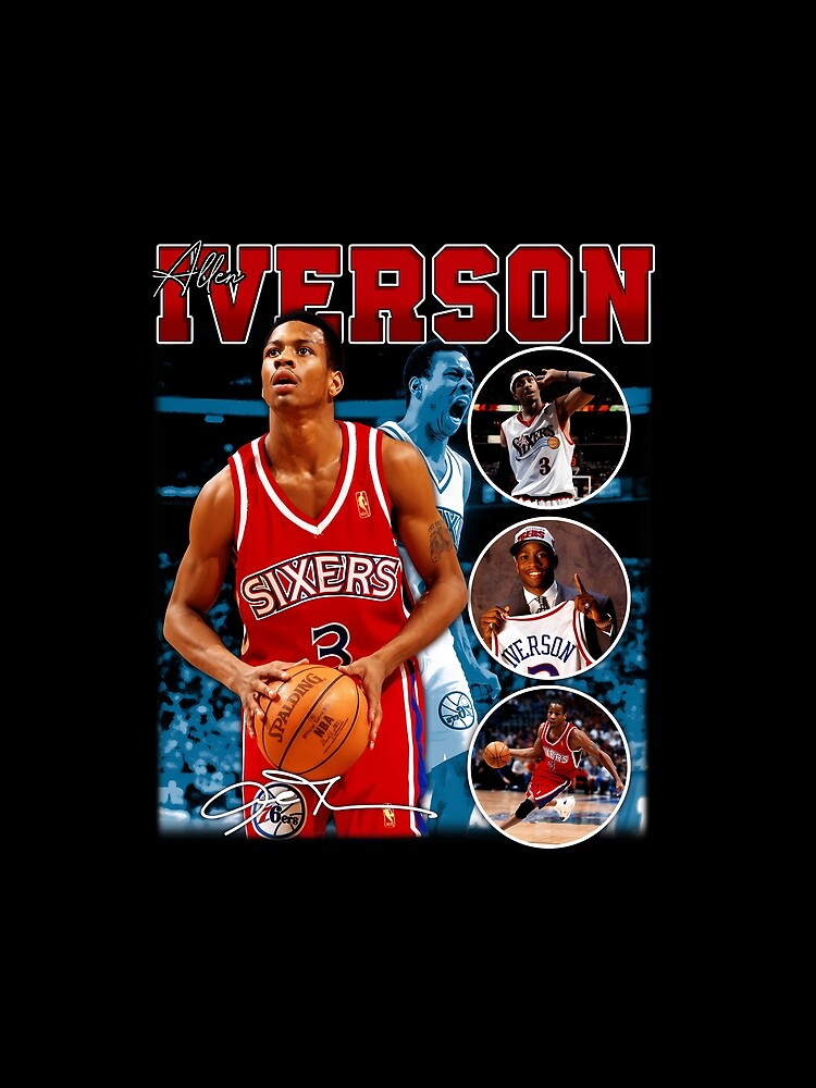Allen Iverson The Answer Basketball Legend Signature Vintage Retro 80s 90s Bootleg Rap Style by fitalaa