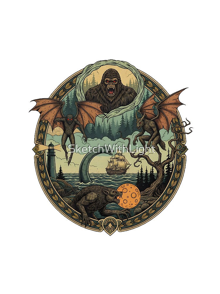 Cryptids of the World by SketchWithLight