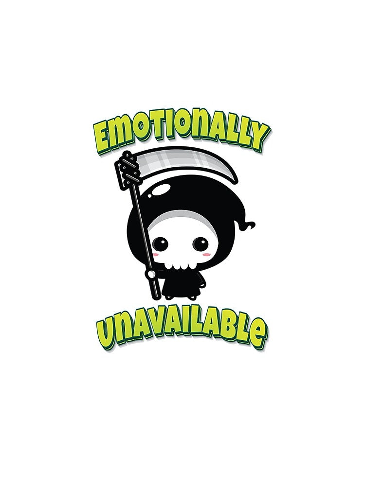 Emotionally Unavailable Grim Reaper T-ShirtEmotionally Unavailable Grim Reaper Cartoon by BasilRobert