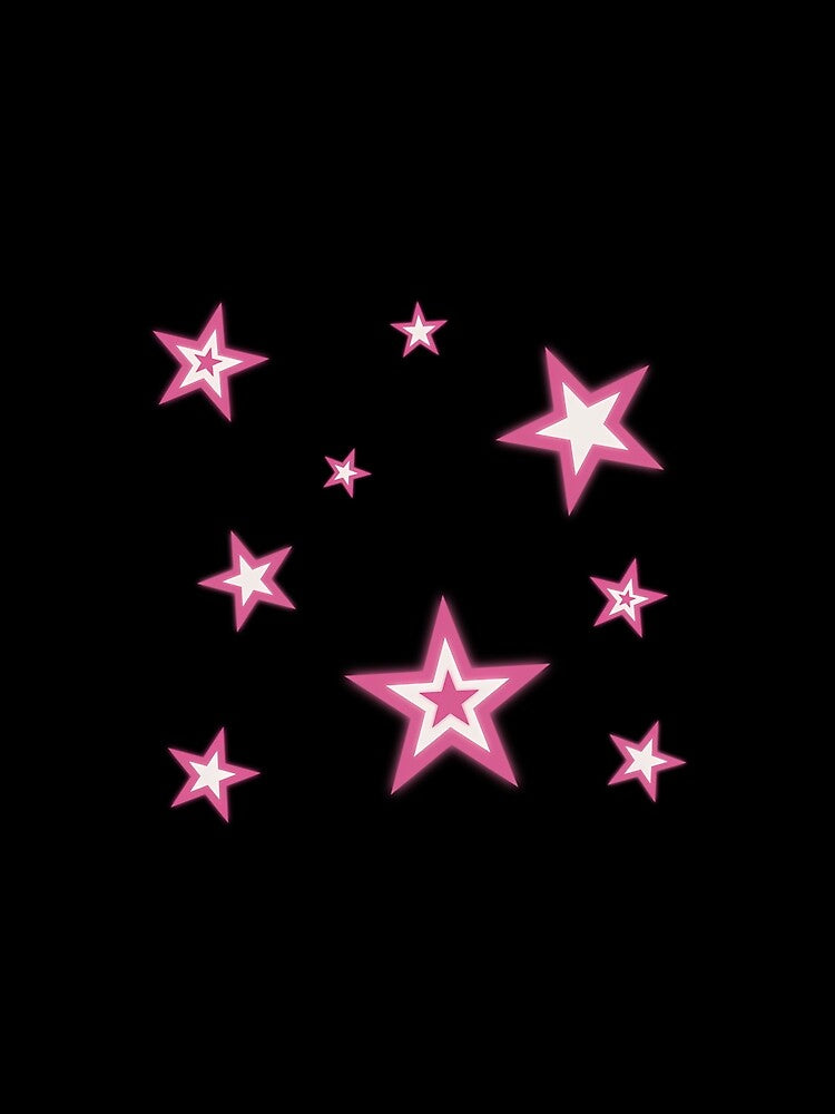 Pink Y2K Stars Pattern by fgaxsohqmvs18