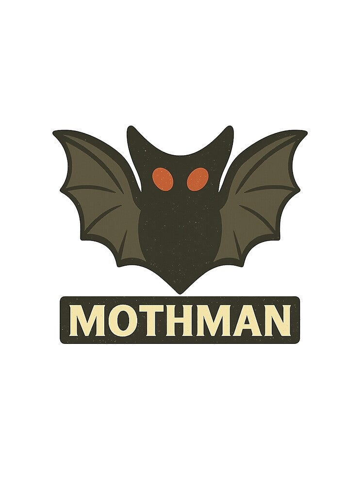 Retro Mothman Cryptid Illustration by © Zenscape Studio 2025