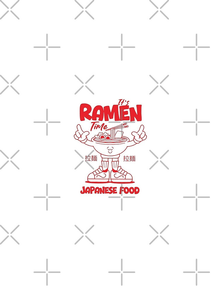 It's Ramen Time Japanese Food Retro Mascot by HBDStudio