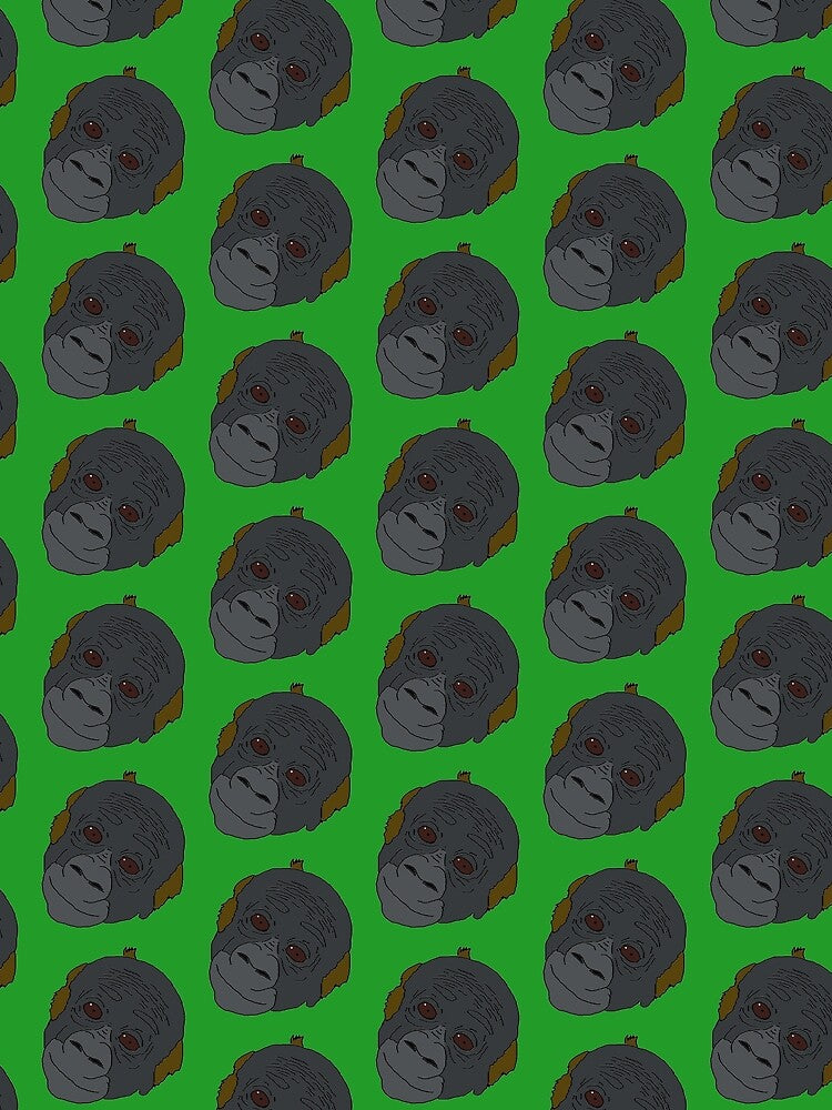 Baby Gorilla Cartoon Print by RevolutionInPaint