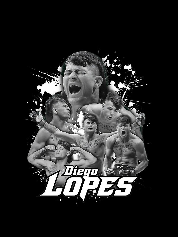 Diego Lopes MMA Fighter Vintage Collage by ALYGADesign