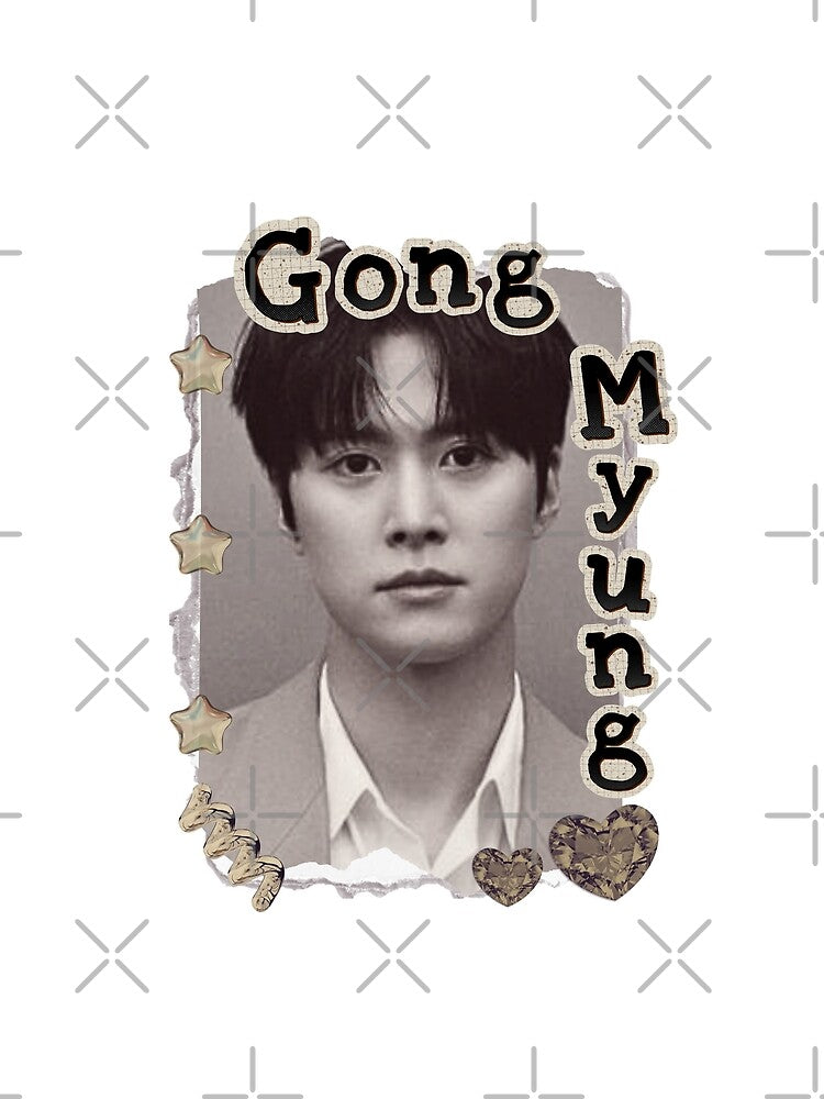 Gong Myung (공명) Korean Actor Scrapbook Collage Cozy Y2K Vintage Design by HELL0WBELLO