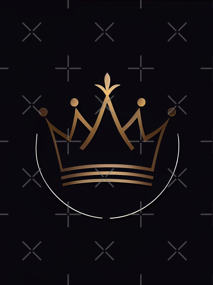 Luxe Golden Crown - Work Hard by mcmtdesigns