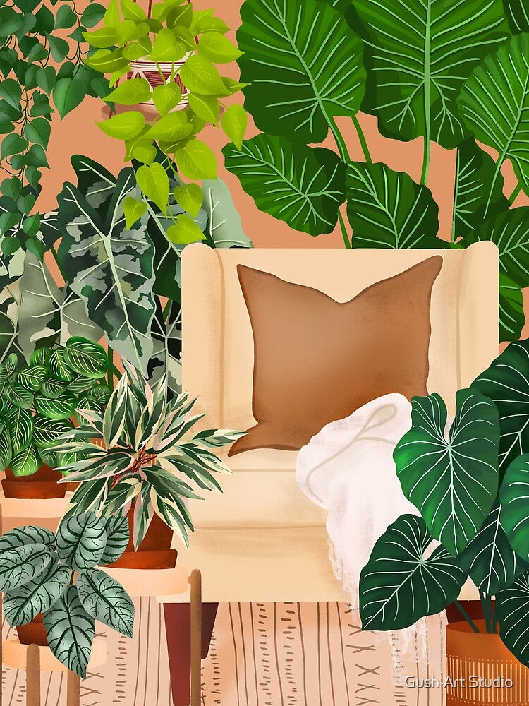 Neutral toned Boho Room With Plants by Ana Moguš