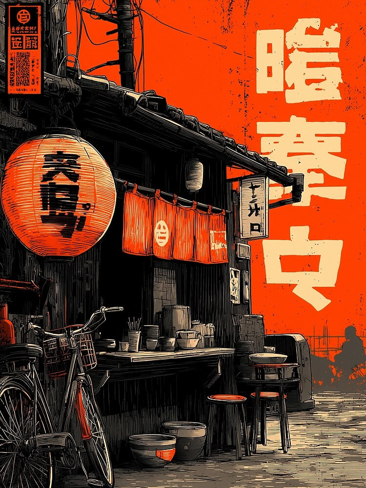 The Noodle Bar Nocturne by Retro Type