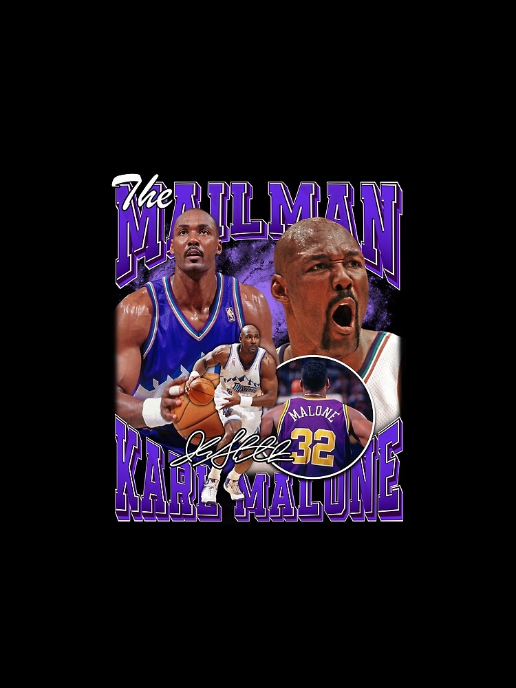 KARL MALONE Vintage The Mail Man Basketball Legend Signature Retro 80s 90s Bootleg Rap Style by humbertuks