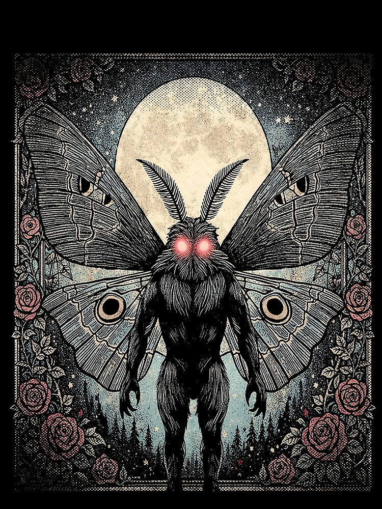 Vintage Mothman Camping by RandyHaskins