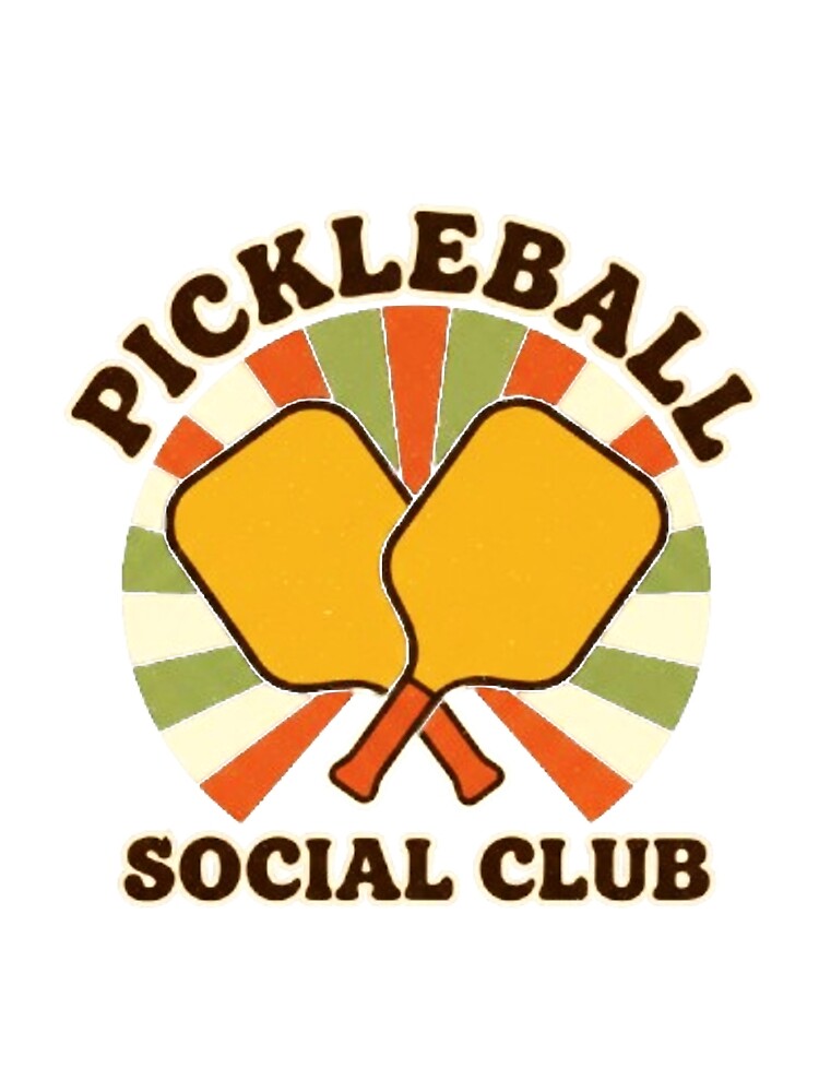 Retro Pickleball Social Club Badge Illustration by MinimalistMint