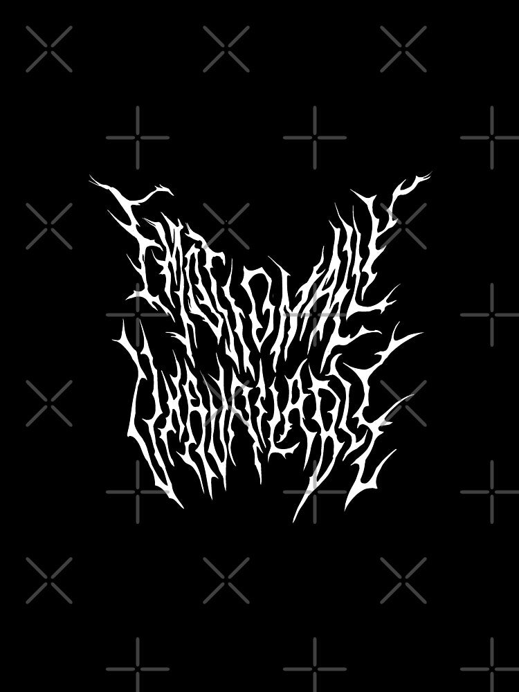 Emotionally Unavailable metal logo by qubit