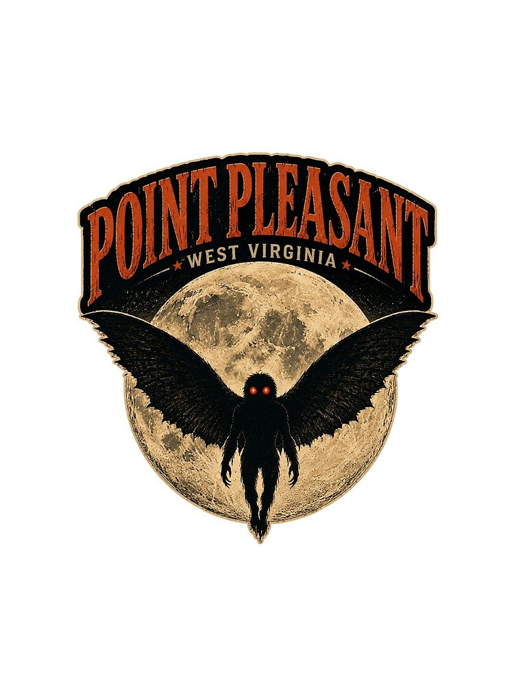 Point Pleasant West Virginia Vintage Mothman Retro Cryptid Halloween Art by Rewind Society