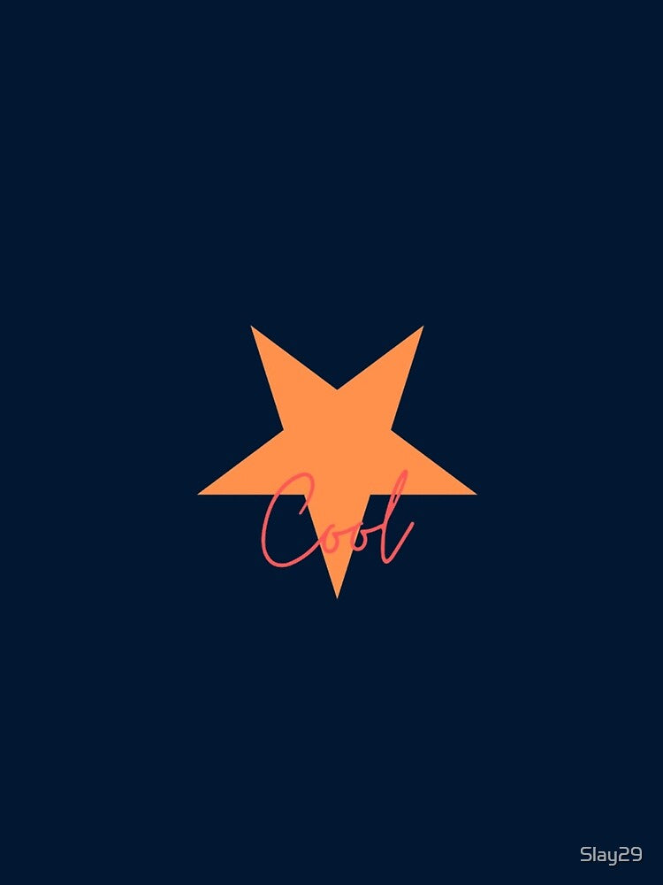 Minimal Orange Star Cool Aesthetic Graphic Design by Slay29