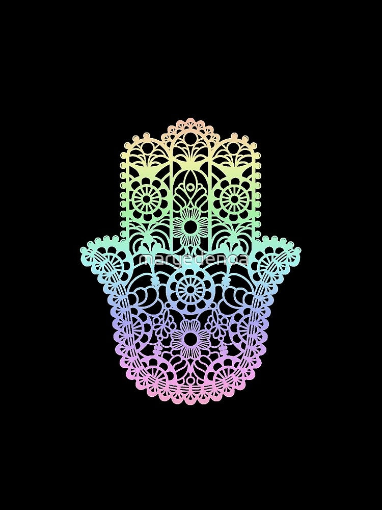 Rainbow Hamsa by maryedenoa