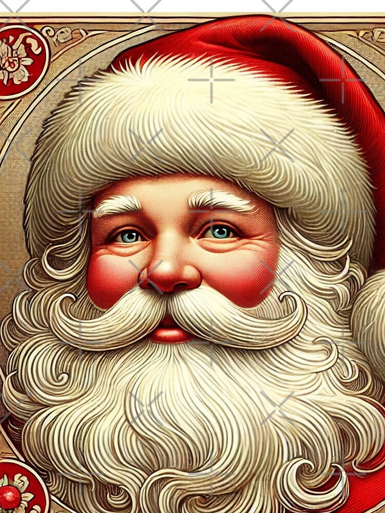 Vintage Santa Claus Illustration - Classic Christmas Art by MarketMavenGift