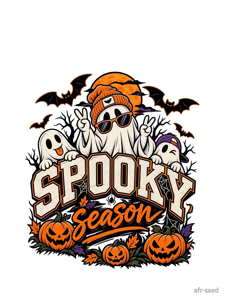 Spooky Season Halloween Ghosts & Pumpkins by afr-saad