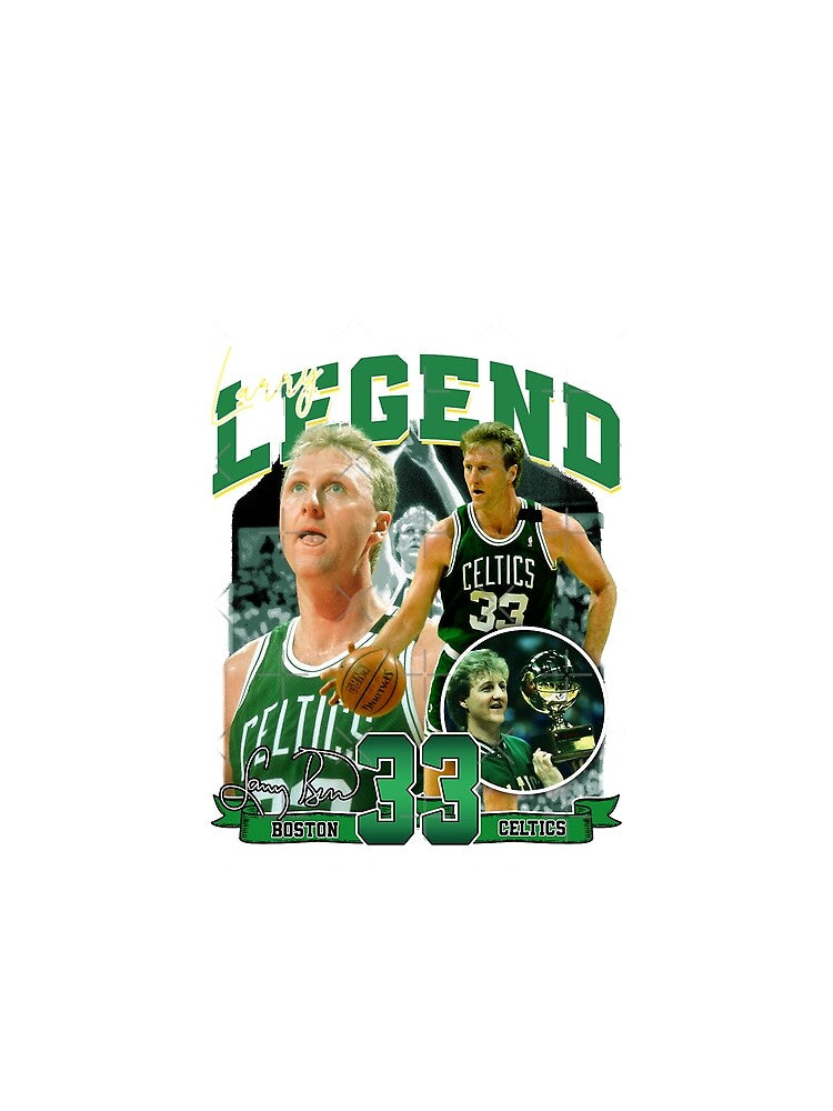 Larry Bird Legend Basketball Signature Vintage Retro 80s 90s Bootleg Rap Style by Adityayayrne