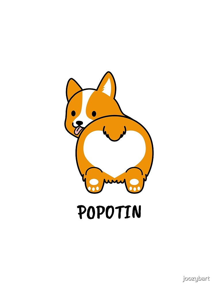 Corgi Ass Dog Drawing Funny Gift by joozybart