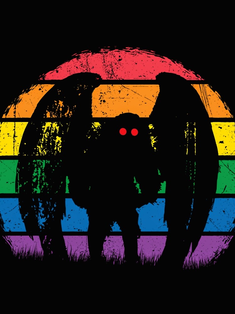 Mothman Retro Vintage Rainbow Cryptid by Pierreanglois
